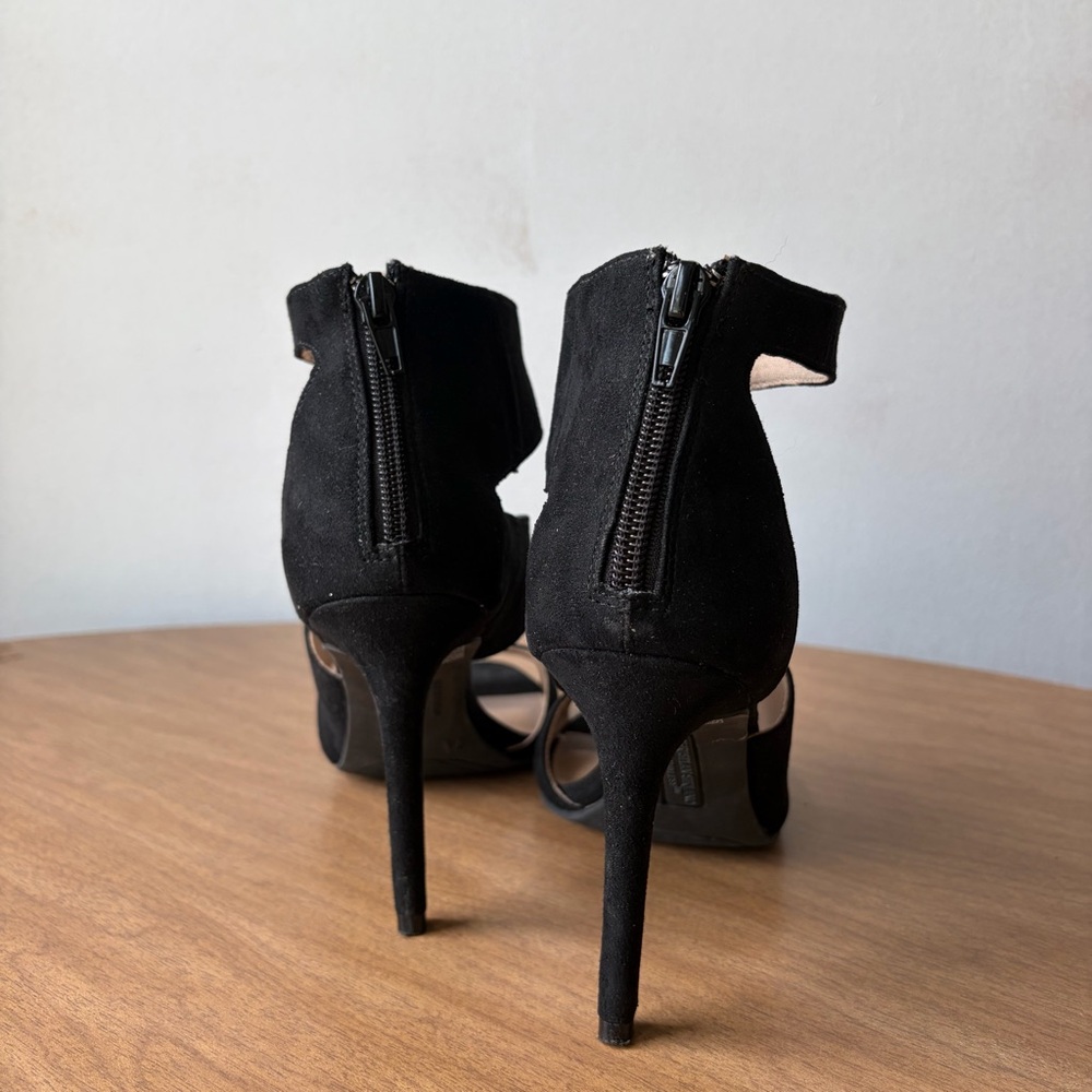 Black Strappy High Heel Sandals Size 7.5 - Picture 6 of 9